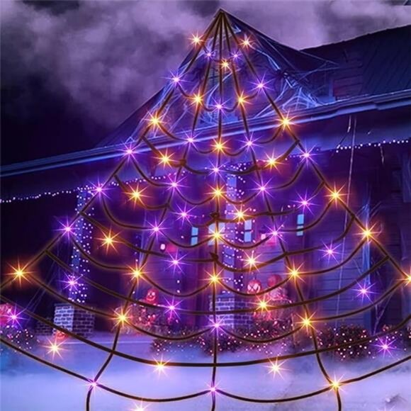 250 LED Spider Web Halloween Lights, 19.5 FT x 15 FT Giant...